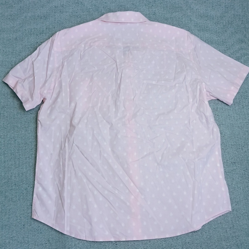 Goodfellow & Co Button Down Shirt Mens XL Pink Excellent Slim Short Sleeve Print - Picture 2 of 7